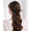 4 Pcs Chinese Hair Sticks for Women White Pink Flower