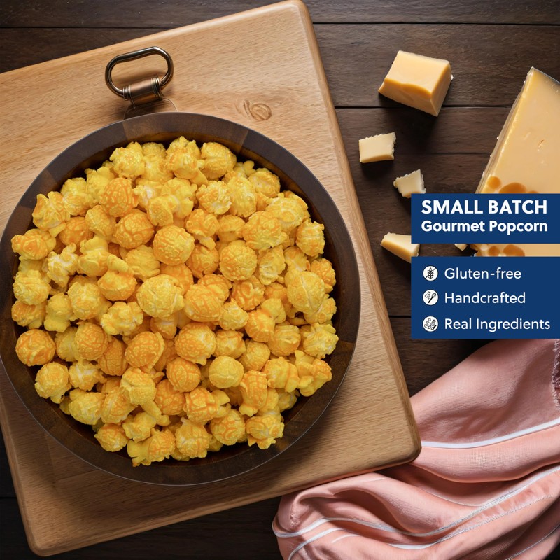Signature Popcorn, Cheddar Cheese Popcorn Snack, 3-Pack Large Resealable Bags,