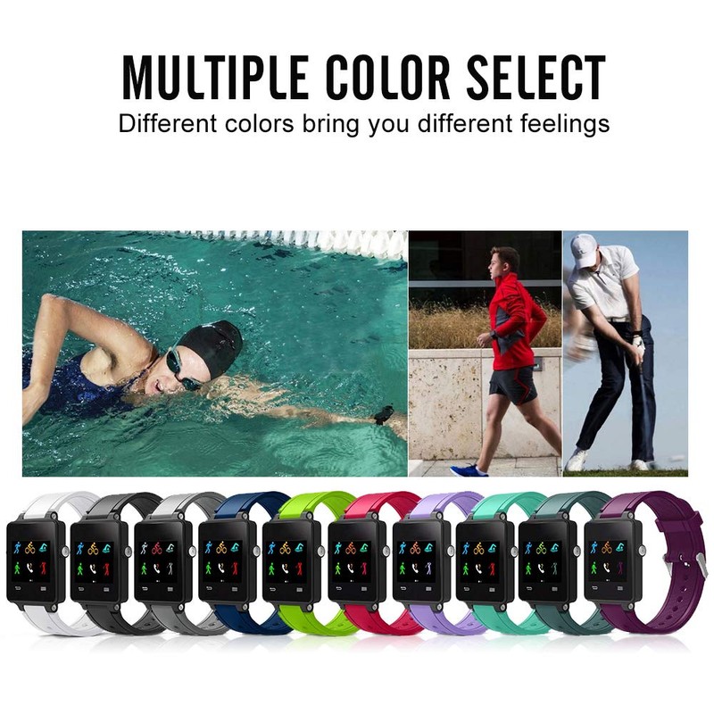 Meifox Compatible with Garmin Vivoactive Band,Solf Silicone Wristband Replacement Bands