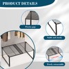 HGZBS Extendable Metal Wire Shelf Organizer - Adjustable 15-24.4in Length,