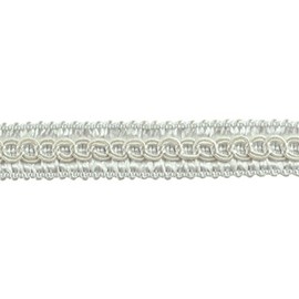 12.5 Meters of 1.27cm Basic Trim Decorative Gimp Braid, Style# 0050SG Color: WHITE - A1, (41 Ft)