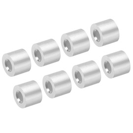 PATIKIL 1/6"/4mm Wire Rope Stop Sleeve,20 Pack Aluminum Crimping Loop Sleeve for Wire Rope and Cable Ferrule,Silver