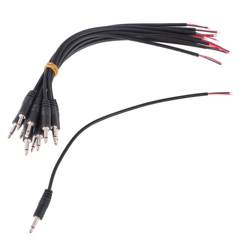 Gadpiparty 1set Mono Audio Cable Male Plug to Bare Wire