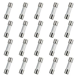 HUAREW T5AL250V 20 Pcs 5x20mm Slow Blow Glass Fuse 5A 250V 0.2 x 0.78 inch time delay Fuse