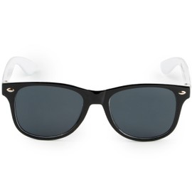 Kiddus Sunglasses for children, girls & boys. 6 years old and up. Polarized. UV400 Coating provides filter 100% safe against UVA radiations. Light and Resistant googles. Black frame - white sideburns