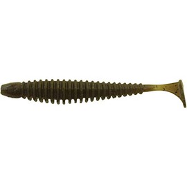 IMAKATSU Worm Ankle Goby Shad Tail 4" Eco Compatible #S-369 Muddy Green Pumpkin Pepper