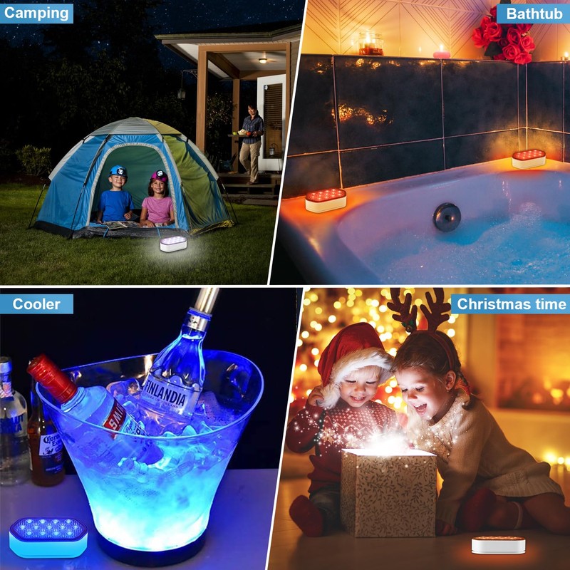QOLNBY Pool Lights, Rechargeable Submersible LED Lights, Pool Lights for