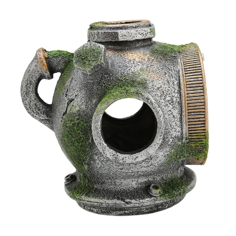Aquarium Helmet Ornament Simulation Toxic Free Hideout House Resin Fish