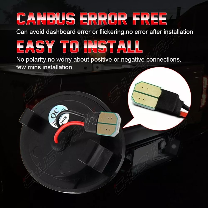 CHUSYYRAY 2pcs LED License Plate Light Tail Assembly Lamp For