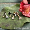 Piercingline Titanium Labret Plug with Internal Thread, Set Crystal, Piercing