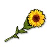 Sunflower flower WiperTags attach to rear vehicle wiper blades