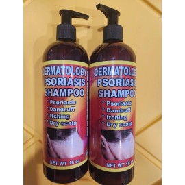 G.M.J. 2 PACK DERMATOLOGY DANDRUFF SHAMPOO ITCHING DRY SCALP G.M.J. 16 OZ EACH MADE USA