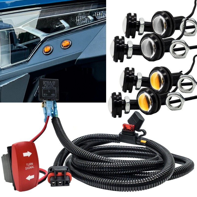 OZ-USA Turn Signal Amber & Red LED Pulse Busbar Plug