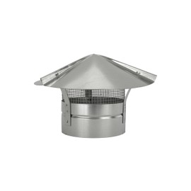 RDP Galvanized Cone Top Chimney Cap with Screen (7 Inch)