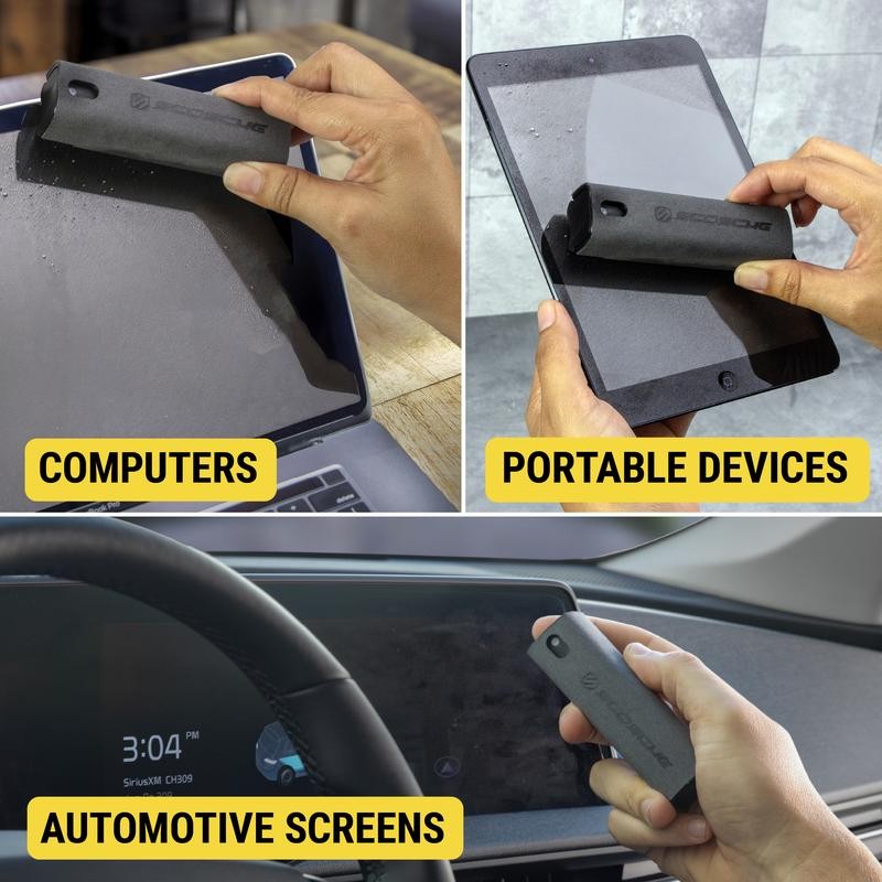 Scosche 2-in-1 Screen Cleaner - 2-in-1 Screen Cleaning Portable Mister