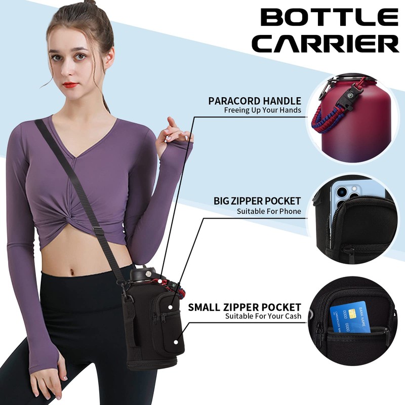 64OZ Vacuum Insulated Water Bottle - Keep Hot Cold Vacuum