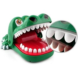 Sipobuy Crocodile Toy Classic Mouth Dentist Bite Finger Family Game Children Children Action Skill Game Toy, Large Size, 8.3 x 5.7 x 4.3 Inches