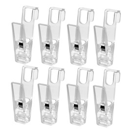 LAKYMIE Clip Hangers Clip Hook Laundry Hooks Hanging Clips Multifunctional Acrylic Home Travel Hangers Clips Single Clip for Towels Socks Gloves Hats Pack of 8