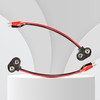 PNGKNYOCN 9V Battery Snap to Alligator Clips Cable,5 Pack Dual