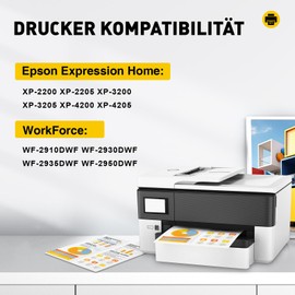 604 XL Printer Cartridges Compatible 604XL Cartridges for Epson 604 Cartridges Multipack for Expression Home XP-3200 XP-4200 XP-2205 XP-3205 XP-4205 XP-2200 Workforce WF-2910 WF-2930 WF-2935 2950