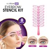 Ecobloom Spa - 8 Shapes Reusable Eyebrow Stencil with Handle