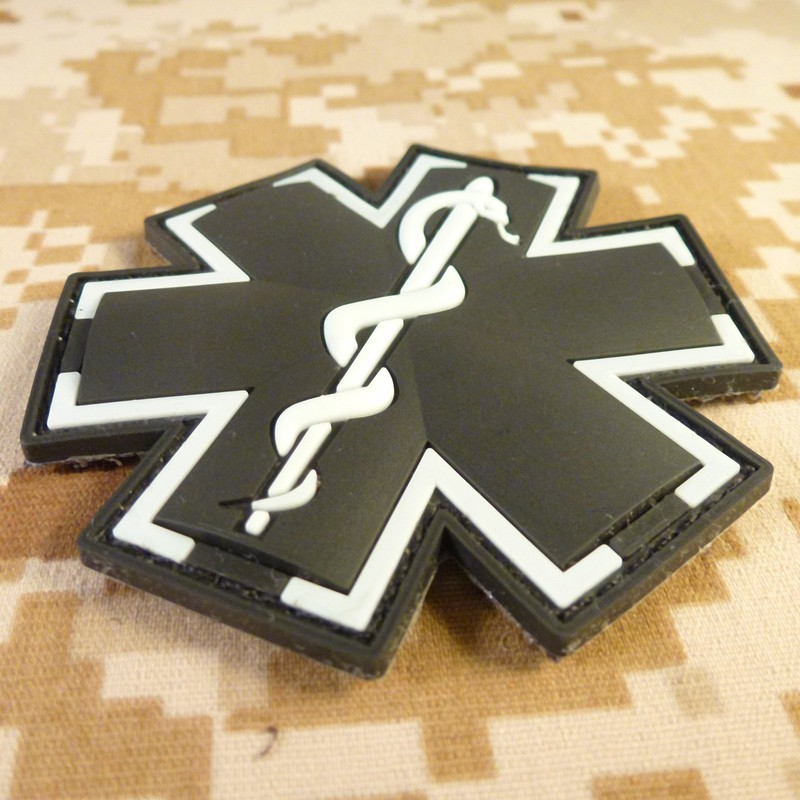 Glow Dark ACU Black EMS EMT Medic Paramedic Star of