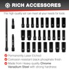 EACELIY 29pcs 1/2" Socket Set, Drive Deep Impact Socket Set,