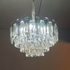 LANGLITIAODENG Crystal Chandeliers Dia 17.7" Modern Ceiling Light Fixture Adjustable
