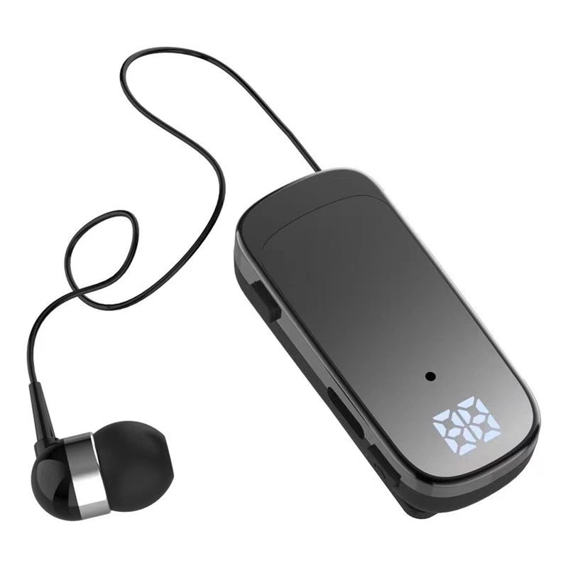 Retractable Wireless Headphones Bluetooth5.2 Earphones Clip On Earpiece Comfortable Headset