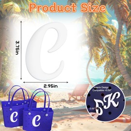 ANZUSY Letter Charms for Bogg Bag, Insert Decorative Letter Compatible with Bogg Bag Original All Models, Alphabet Lettering Accessories for Simple Modern Handbag Beach Tote Bag, Bogg Bag Accessories