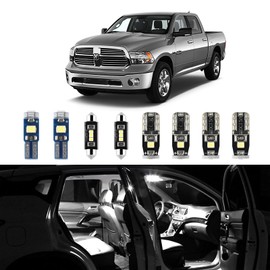 EASY EAGLE LED Car Interior Lights, Super Bright Bulbs - for Dodge Ram 2009 2010 2011 2012 2013 2014 2015 2016 2017 2018 Pickup Truck 1500 2500 3500 - Kit Package Includes 13 LED Light Accessories
