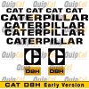 Cat D6D, Cat D7G, Cat D8H Early Version Decal Set.