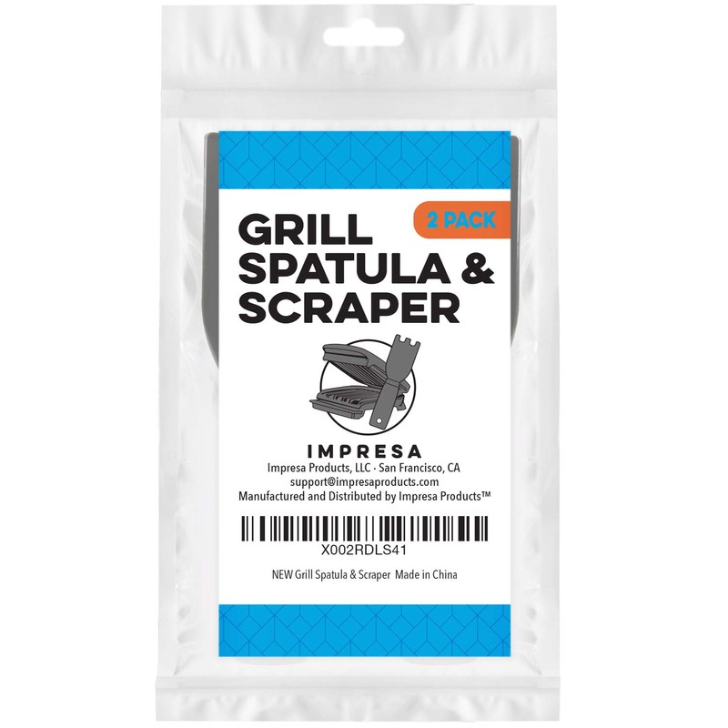 IMPRESA 2-Pack Scraper Spatulas - Compatible with George Foreman Indoor