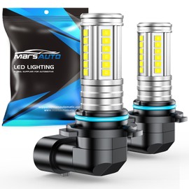 Marsauto HB4/9006 Led Fog Light Bulbs, 10000LM HB4 Led Fog Lights, 360° Illumination 600% Brightness Strong Penetration, 1:1 Mini Size 60 Pcs CSP Chips 9006 Led Bulb for Car, Truck, SUV, Pack of 2