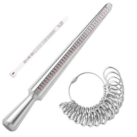 Ring Sizer Measuring Tool Set,Plastic for Gauge Finger Measurement Sizing Mandrel Ring Sizer Tools for Jewelry Sizing Measuring