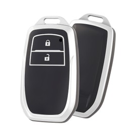 OFF WE GO Key Shell, TPU Car Key Cover, Key Case, Compatible with New Toyota Prius, Harrier, Corolla Sport, Corolla Touring, GR Yaris, Roadster, New Toyota Compatible Smart Key Case, 2 Buttons, black