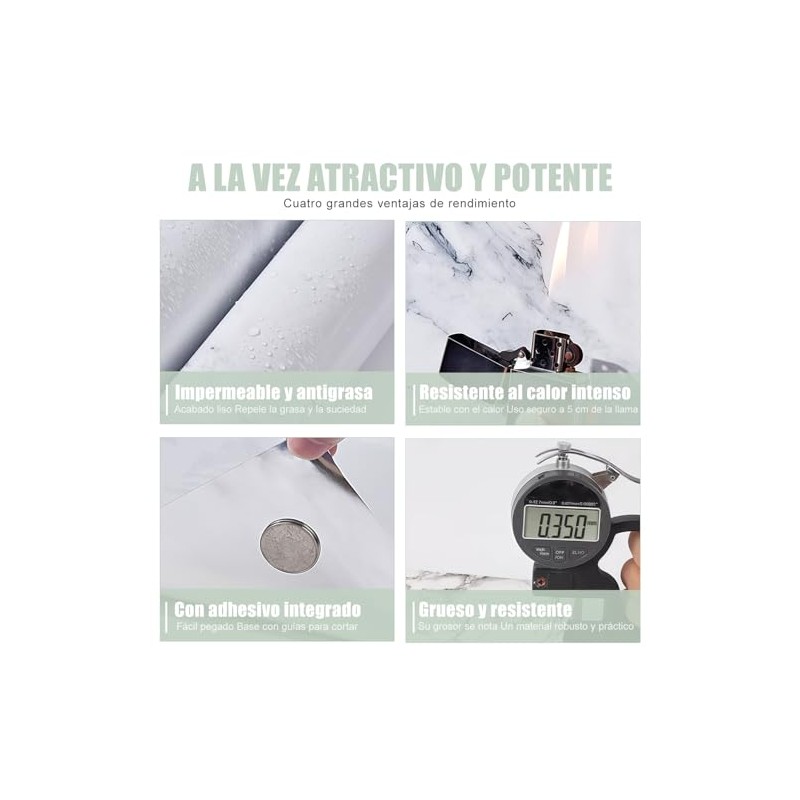 ZYJXLY 60x1200cm Papel Tapiz Autoadhesivo,Lámina autoadhesiva de mármol brillante impermeable,Vinilo