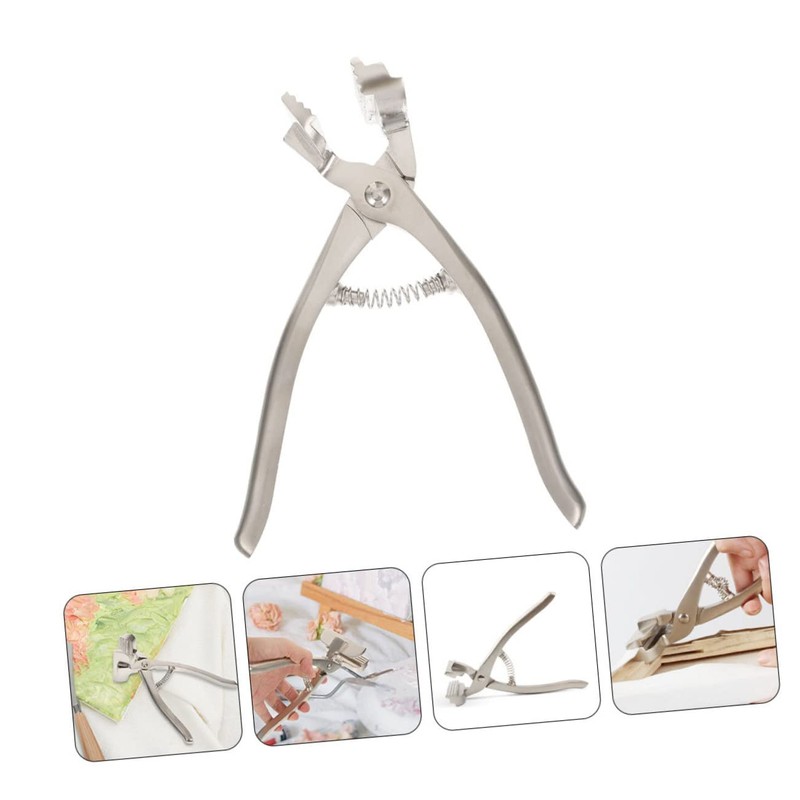 Hohopeti Lightweight Canvas Pliers Spring-Loaded Tension Clamp Wide Mouth Pliers