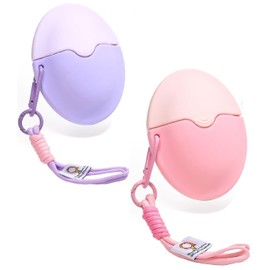 Pack of 2 Sun Cream Applicator for Children, Sun Cream Roll Refillable Roll-on Sponge Applicator Lotion Applicator Sun Protection Brush Sun Lotion Applicator (Pink+Purple)