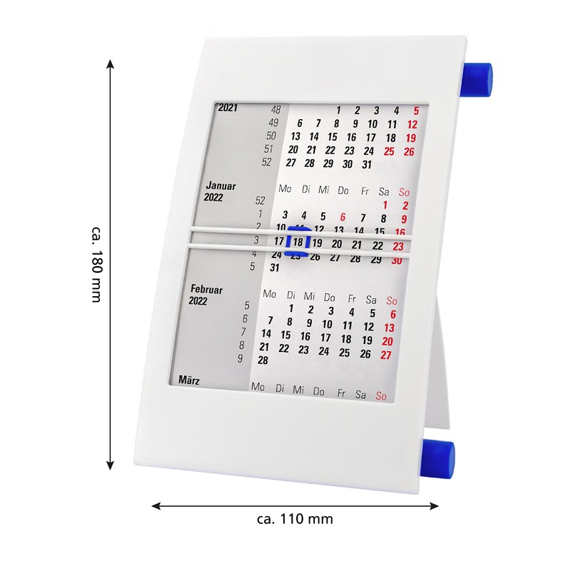 Truento 3-Month Desk Calendar for 2 Years (2024 & 2025)