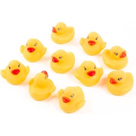 Carocak Small Ducks Scooping Mini Ducks with Whistles, Yellow, Cute, Piyopiyo, Duck, Yellow, Small Toy, Funny, Safe, Water Play, Bath, Kids, Adults, Yellow Ducks (Set of 50)