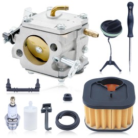 Hyceker 385 390 Carburetor Air Filter Adjust Tool for Husqvarna 385XP 390XP Jonsered CS2186 CS2188 2186 2188 RedMax G9000 Chainsaw Parts, 501355201 Carburetor Tune Up Kit with Fuel Cap Line Choke Rod
