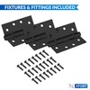 XFORT 4 Inch (100mm) Matt Black Ball Bearing Hinges, Steel