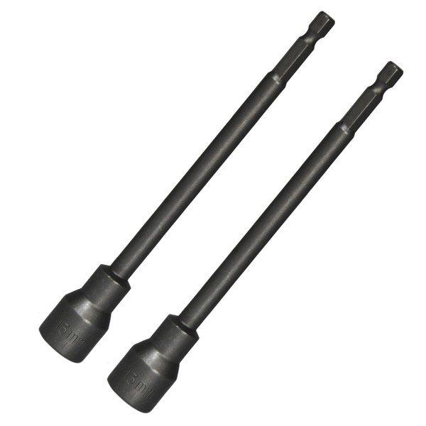 YXQ 2Pcs 13mm Hex Nut Driver Magnetic Extension Socket Drill
