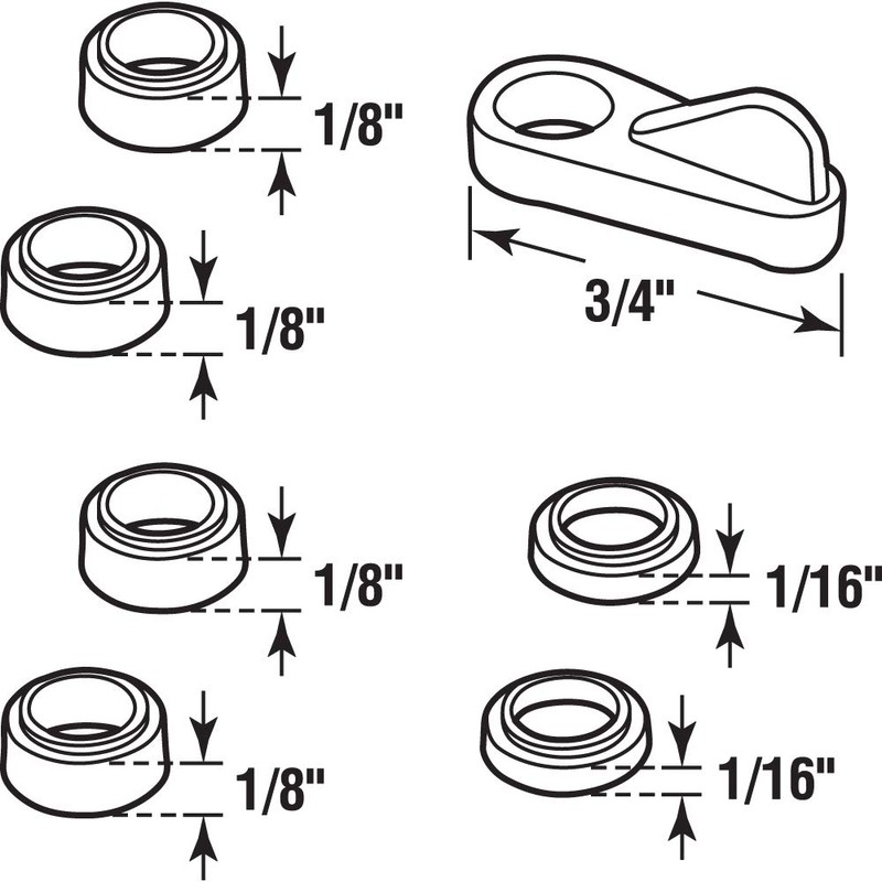 Prime-Line L 5930 Universal Screen Clips Fits Flush to 7/16
