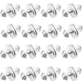 DWUENT 16Pairs Curtain Magnets 20mm - Double-Sided Magnetic Clips for Light Blocking, Curtain Spacers & Gazebo Weights, Tool-Free Installation for Home Bedroom Office Outdoor Use