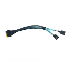 SlimSAS 8i SFF-8654 to 2 X Mini SAS SFF-8643 Cable - 250mm | High-Speed Data Transfer