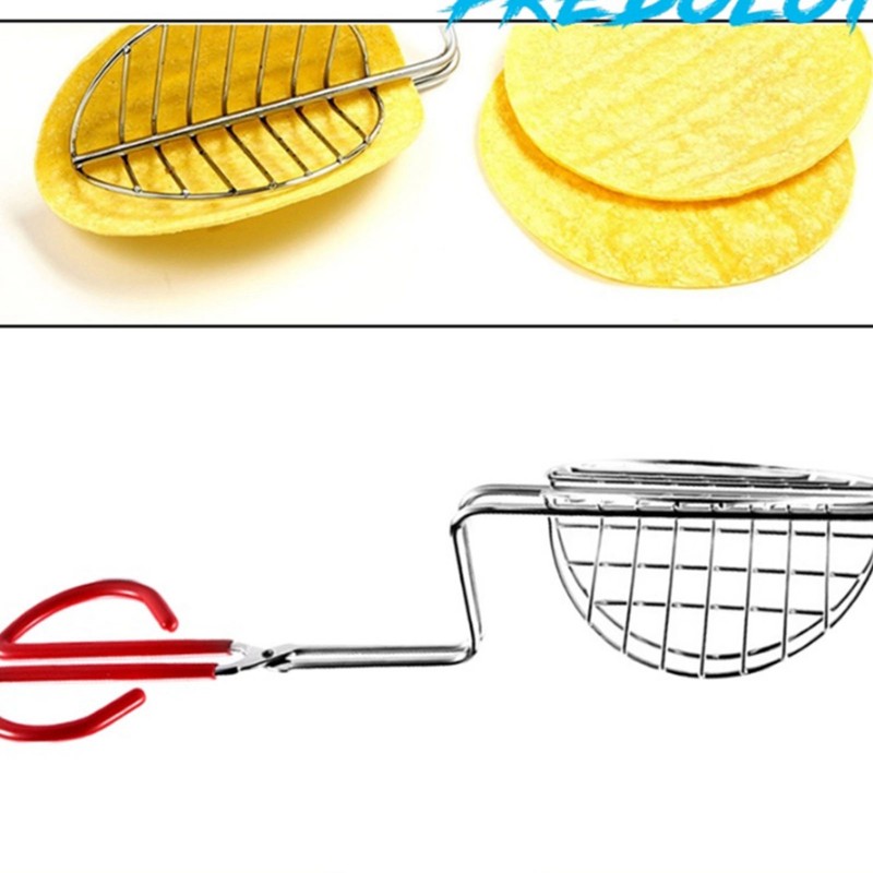 Taco Shell Tong with Long Handle Stainless Steel Taco Press