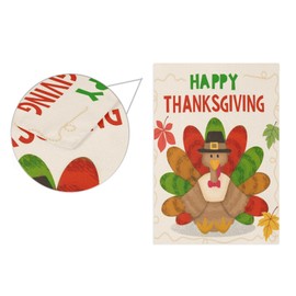 Turkey Fall Burlap Welcome Large Garden Flag Double Sided 28 x 40 Inch, Seasonal House Yard Flags for Outside Farmhouse Outdoor Holiday Home Decor Decoration