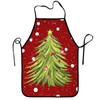 Christmas Aprons for Women Men Green Xmas Tree Kitchen Aprons